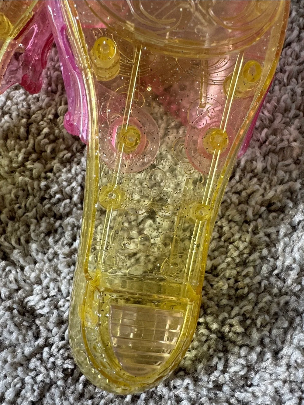 Girls' Pink and Yellow Princess Jelly Dress-up Heels/ Sandals